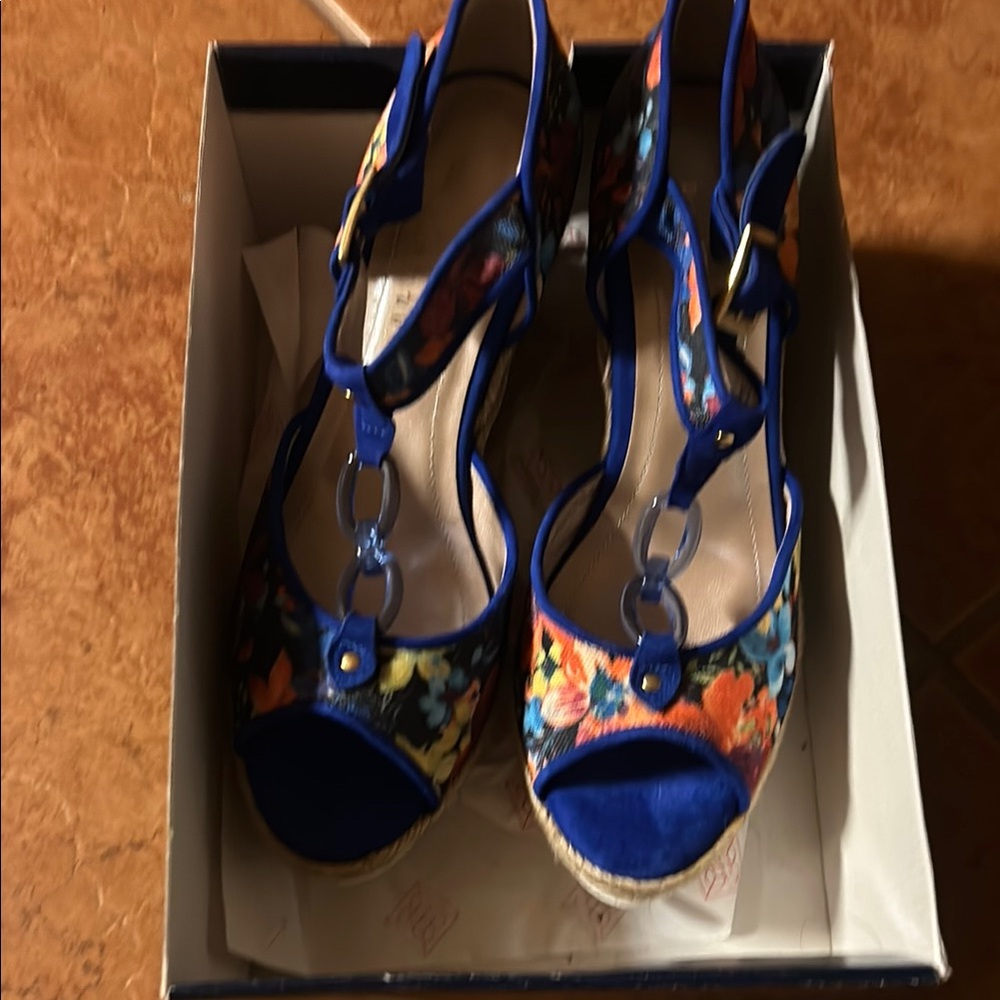 Floral Blue Women's Sandals